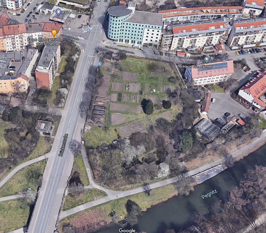 Nbger Nordwesten St. Johannis, Gärten hinter der Veste